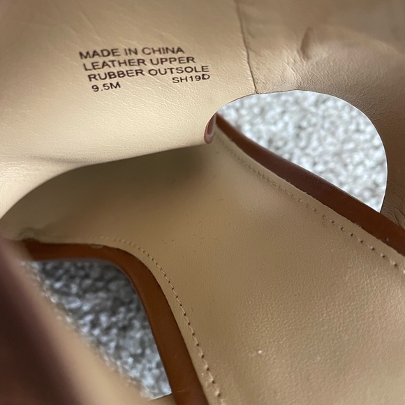 Michael Kors Brown Leather Wedge Sandals - Picture 4 of 5